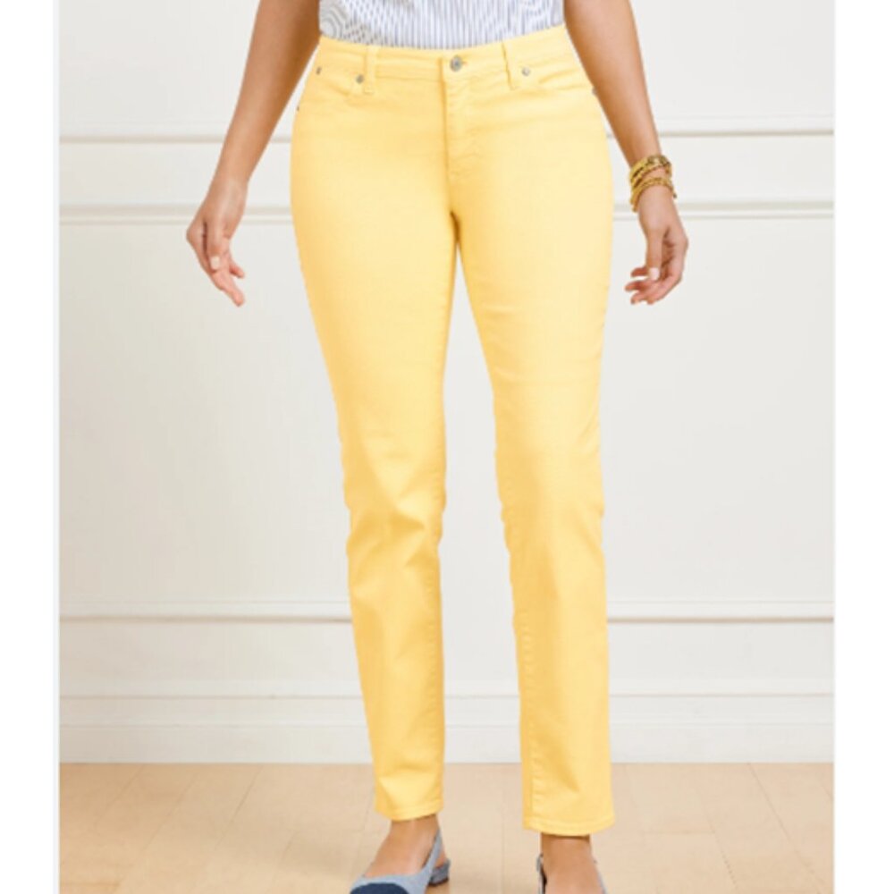 Talbots Curvy Slim Ankle Jean in Yellow